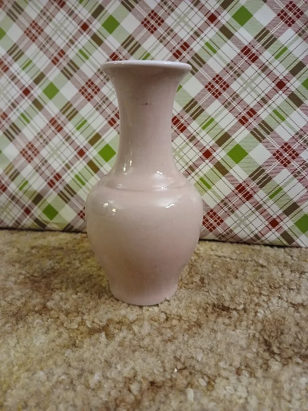 Vintage Made in Taiwan Hand Painted Pink Dogwood Floral Vase